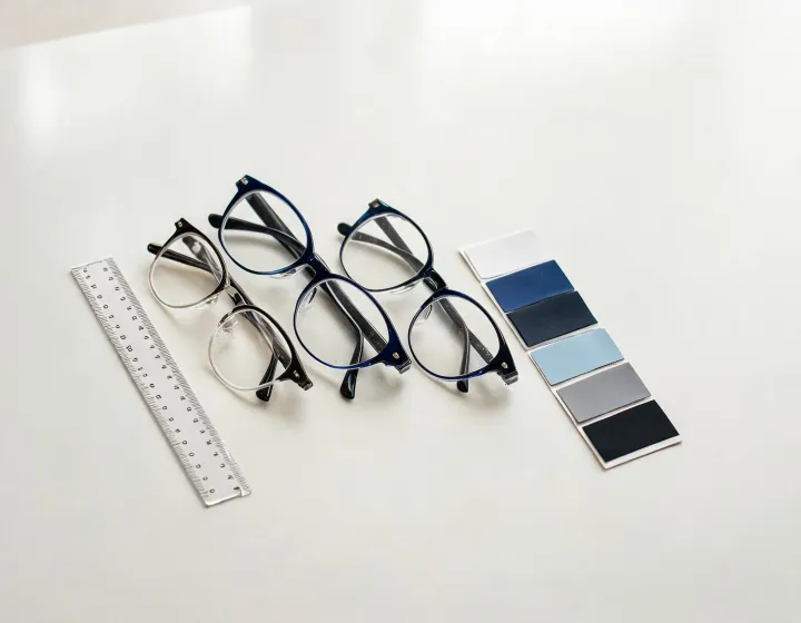 Wenzhou optical eyewear size worksheet illustration